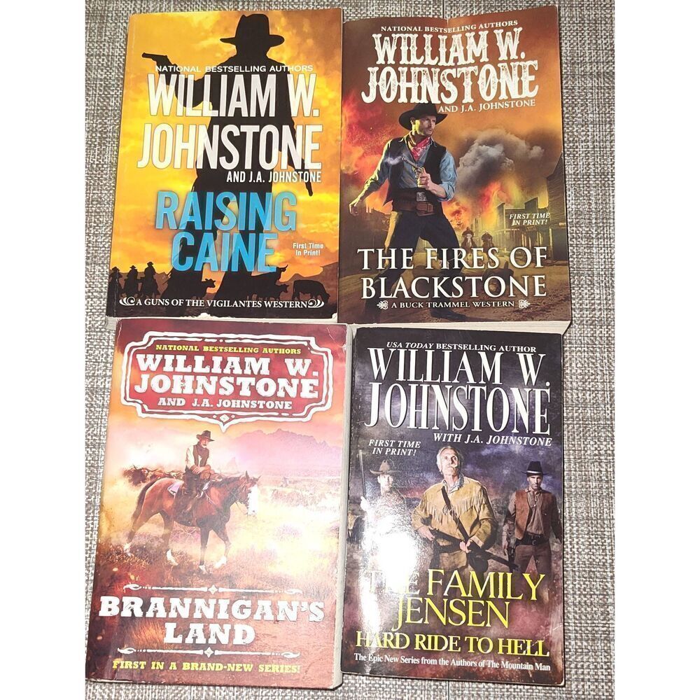William W. Johnstone lot of 4 Western Cowboy paperbacks